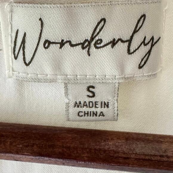 Women’s White Tiered Midi Dress Size S Gauze Cotton Button Front Trad Wife Boho - Picture 2 of 9